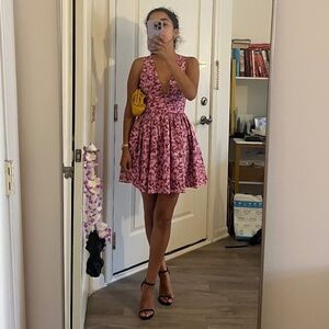 BRAND NEW FLORAL COTTON MINI DRESS - SIZE 1 - BRAND MATTEAU